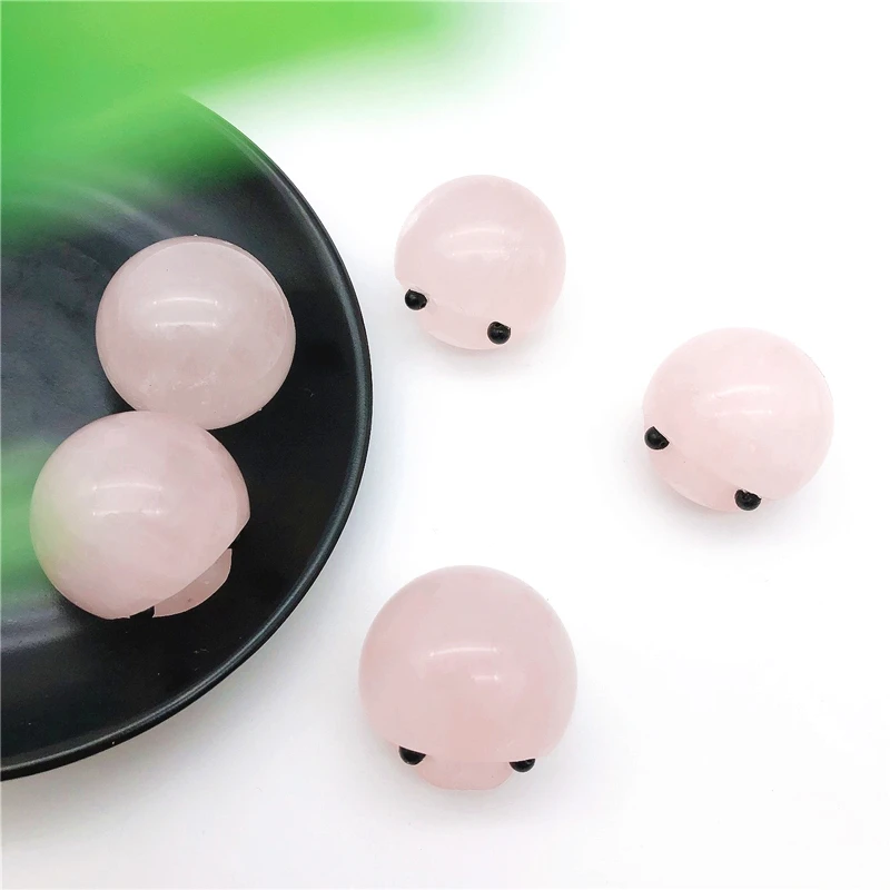 МИЛЫЙ натуральный розовый хрустальный шар ручной работы маленький ежик