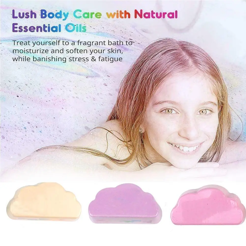 

Rainbow Soap Cloud Salt Rainbow Clouds Moisturizing Cleaning Bombs Body Bath Bubble Exfoliating Skin F4h2