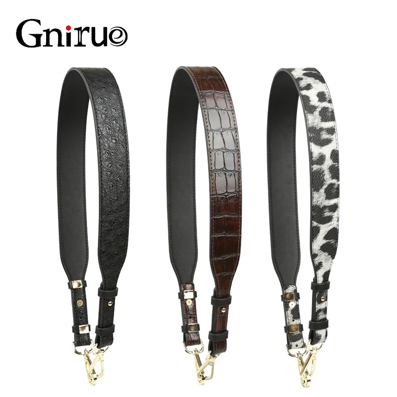 

2020 Fashion Split Leather Handbag Strap Leopard Design Bag Strap Adjusted Bags Belt Trendy Handle For Bags Accessories