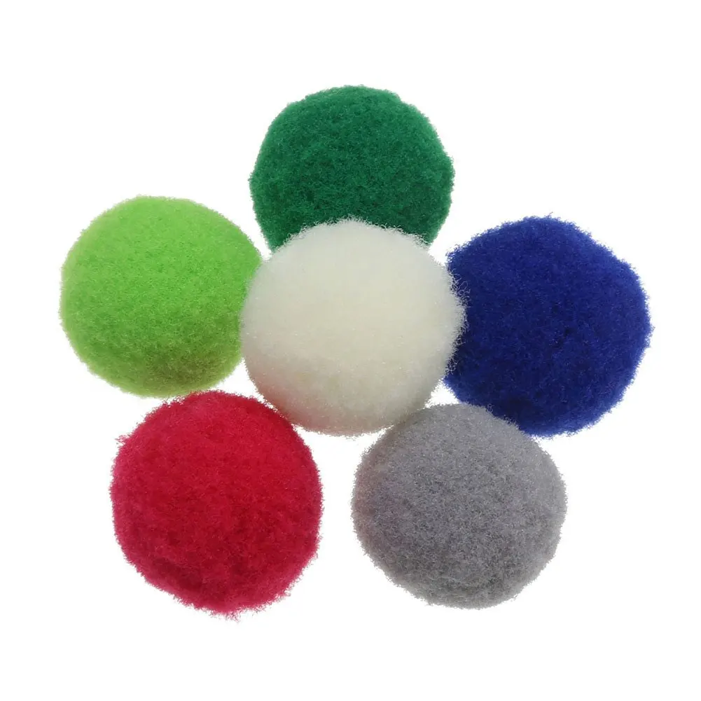 

100pcs 3cm Plush Mini Colorful Balls Children DIY Hand Crafts Soft Cat Toy Pompon Ball For Party Celebration Festival Decor