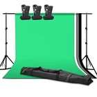 ZUOCHEN фотостудия регулируемый задний фон Поддержка Стенд Комплект 1,6x3 м зеленый фон Экран для фото Facebook игра в прямом эфире съемки
