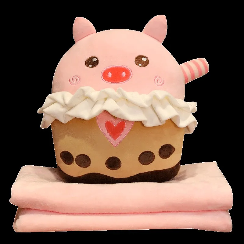 

Baby Blanket Animal Throw Pillow Plush Stuffed Animal Toy Dinosaur Pig Dog Winter Hand Warmer 3 In 1 Blanket