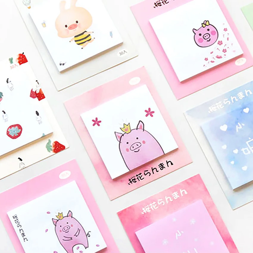 Мультяшная копилка блокноты для записей Закладка бумажная наклейка стикеры