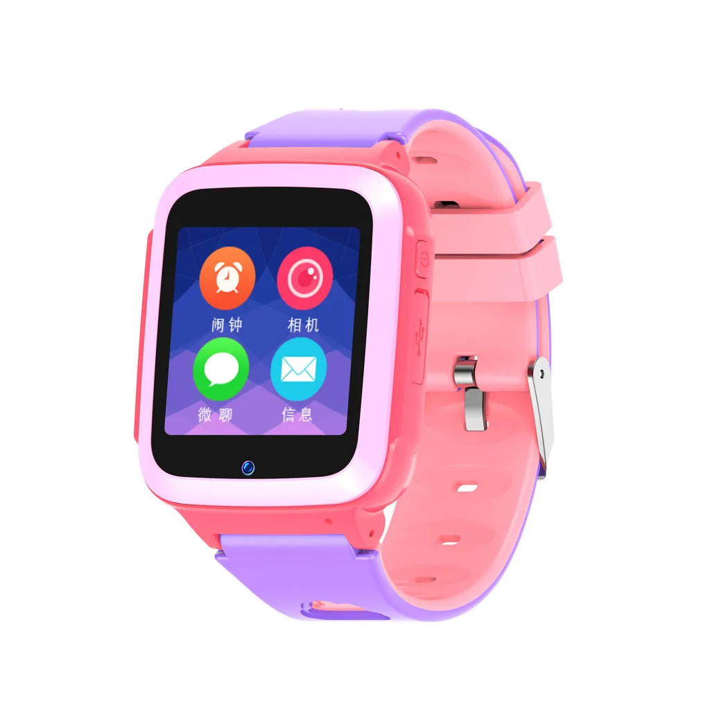 Pink Дети gps Smartwatch1.44 дюймов Анти-потеря Смарт-часы для детей девочек мальчиков камера SOS регистратор сигнала тревоги для Ios Android - Цвет: Pink