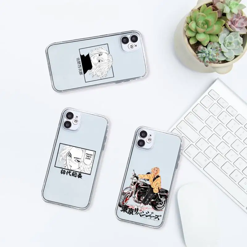 

Hot Anime Tokyo Revengers Phone Case Transparent soft For iphone 12 11 13 7 8 6 s plus x xs xr pro max mini