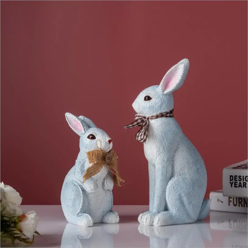 

Resin rabbit small animal decorations home decorations creative living room wine cabinet crafts decoration cute cartoon
