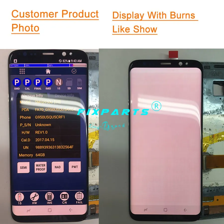Супер AMOLED 5 8 ''Замена для SAMSUNG S8 G950 LCD дигитайзер сборка 6 2'' Galaxy Plus G955