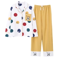 plus size womens pajamas set 100 cotton long sleeve button down shirt sleepwear 2 piece nightwear with pants soft pj lounge set