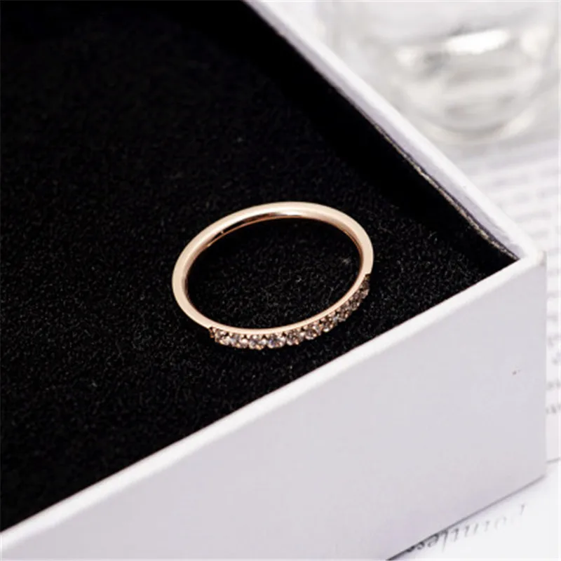 Высококачественные кольца цвета розового золота с цирконием класса ААА для