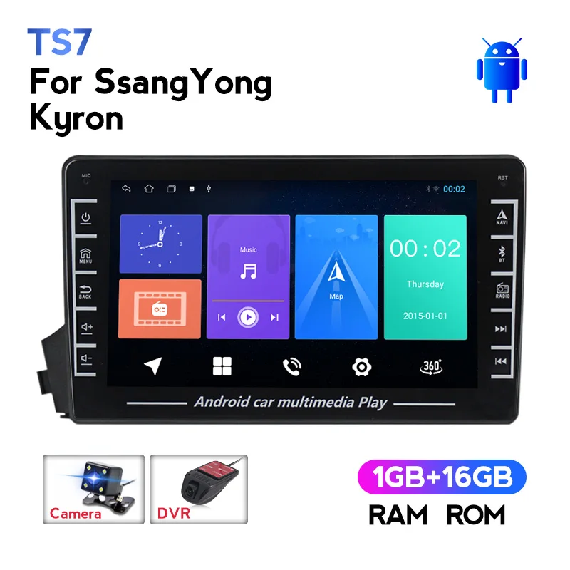 

MEKEDE IPS Экран автомобильный dvd-плеер на основе Android для SSANGYONG Kyron Korando Actyon 2005 радио GPS навигации Carplay WI-FI BT 1280*720