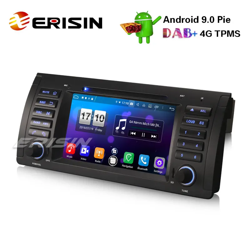 Erisin ES7753B 7 &quotOcta-Core Android 9 0 автомобильный DVD CD плеер GPS DTV DAB + OBD2 для BMW 5 серии E39 E53 X5 M5 |
