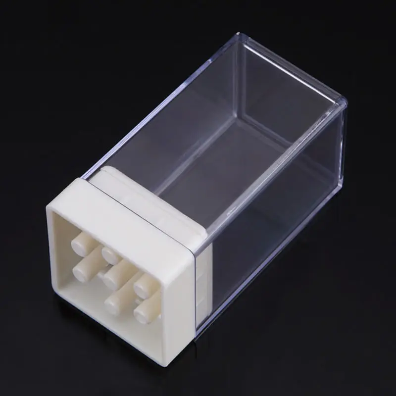 7 отверстий Держатель для сверл ногтей подставка с крышкой чехол хранения