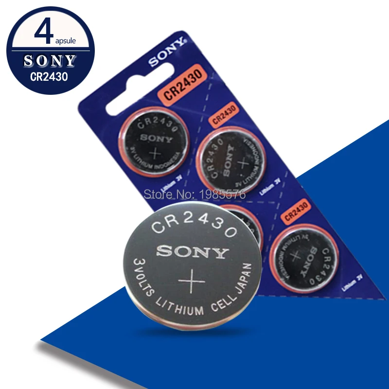 Sony-batería Original CR2430 DL2430 2430, botón de 3V para reloj, auriculares de juguete, venta al por mayor, 4 Uds.