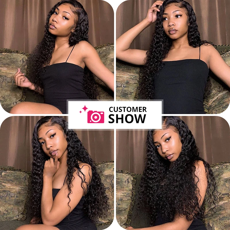 Uwigs 360 фронтальный парик на шнурке бразильские кудрявые человеческие волосы