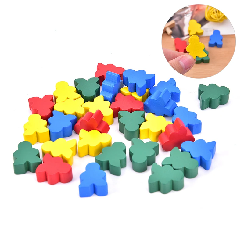 30 шт. деревянные шахматы стандартного размера для Meeple carкассонные аксессуары