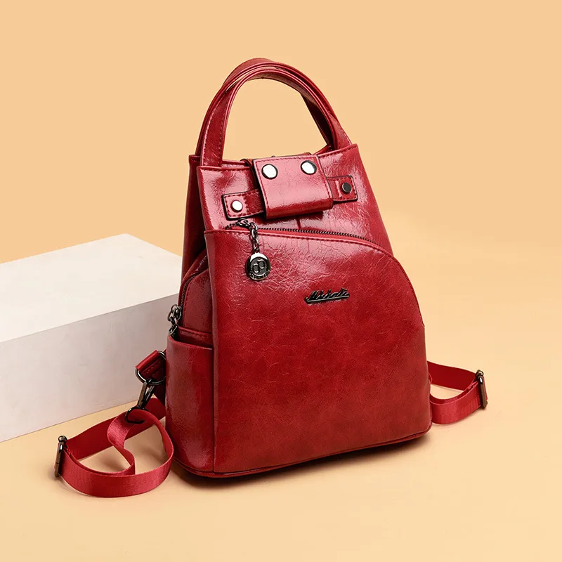 Роскошный женский рюкзак сумка на плечо из высококачественной кожи