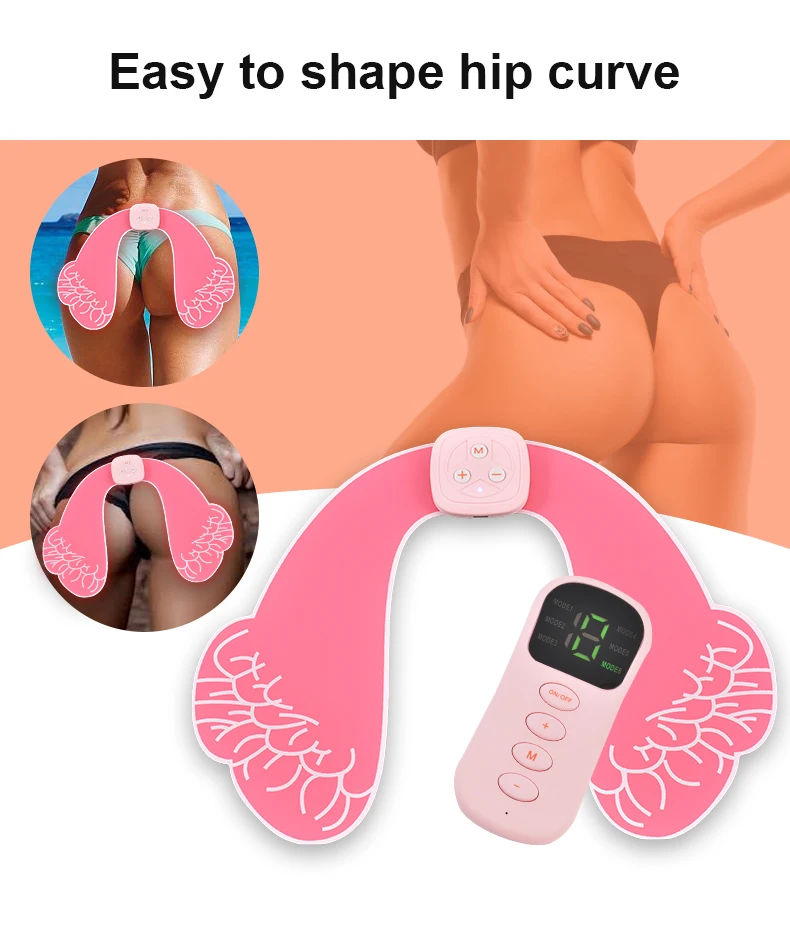

Electric Muscle Stimulator Ems Wireless Buttocks Hip Trainer ABS Stimulator Fitness Body Slimming Control Massager