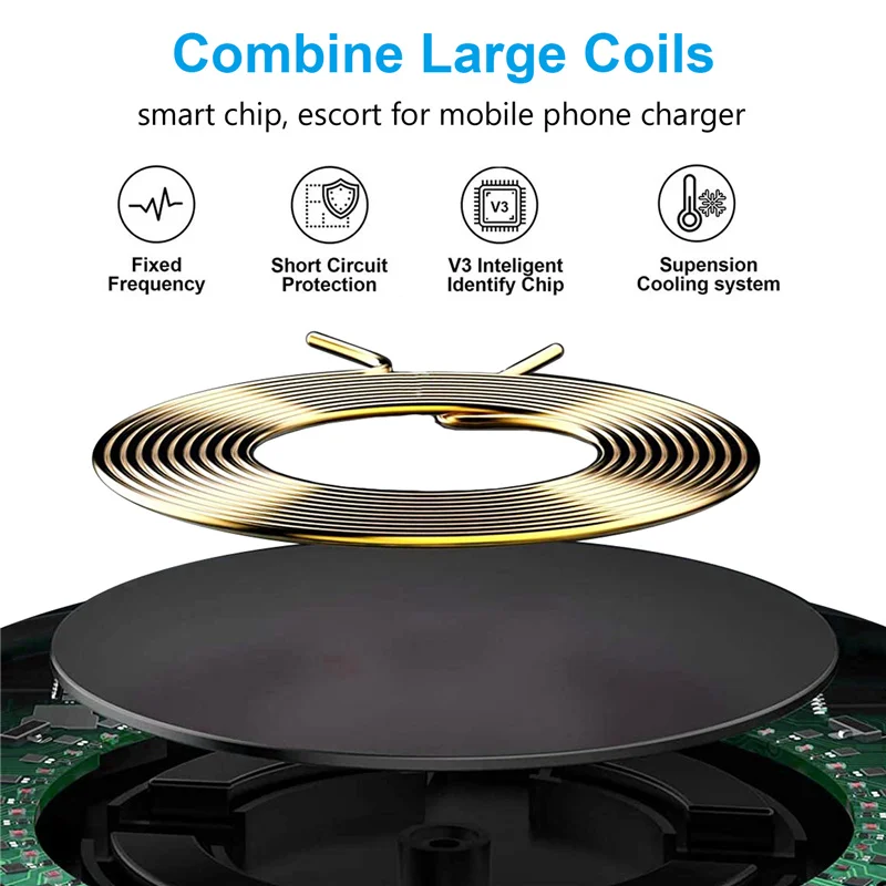 

XMXCZKJ 15W Qi Magnetic Wireless Car Charger For iphone 12 Series Portable Fast Wireless Charging Wireless Car Charger