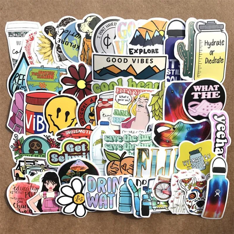 

10/30/50PCS Plant Car Cartoon Graffiti Helmet Luggage Laptop Water Cup Skateboard Waterproof Decorative Sticker Wholesale