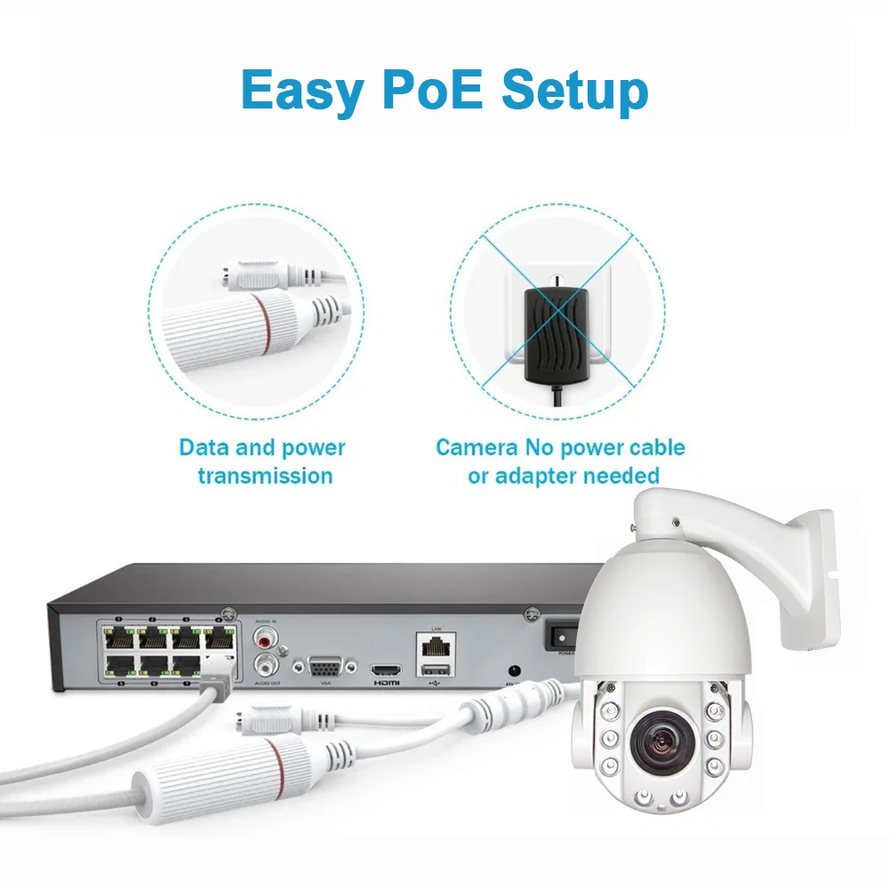 poe 4k 8mp 5mp ip camera outdoor ptz 30x zoom cctv varifocal onvif h 265 dome security two way audio sony imx415 danale app free global shipping