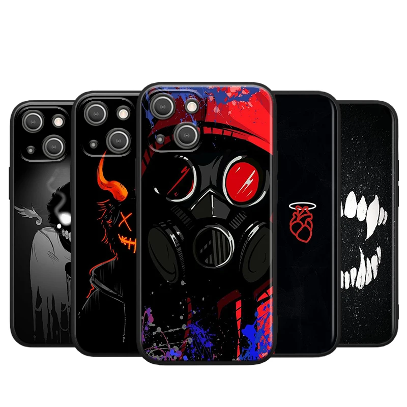 

Devil Bad Boy Anime for Apple iPhone 13 12 11 Pro Max Mini XS Max X XR 6S 6 7 8 Plus 5S SE2020 Soft Black Phone Case
