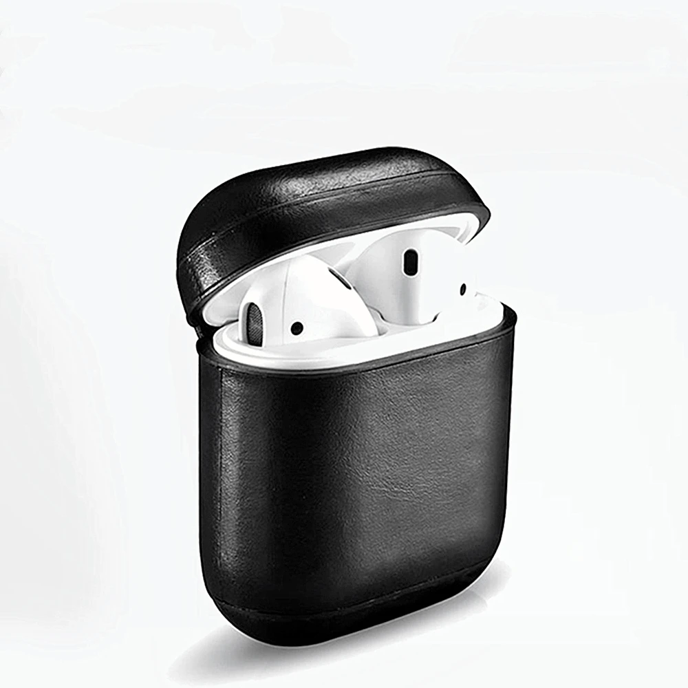 Чехол airpods из натуральной кожи для airpods, винтажный матовый чехол для хранения Apple Airpods из коричневой кожи, защитный чехол для наушников