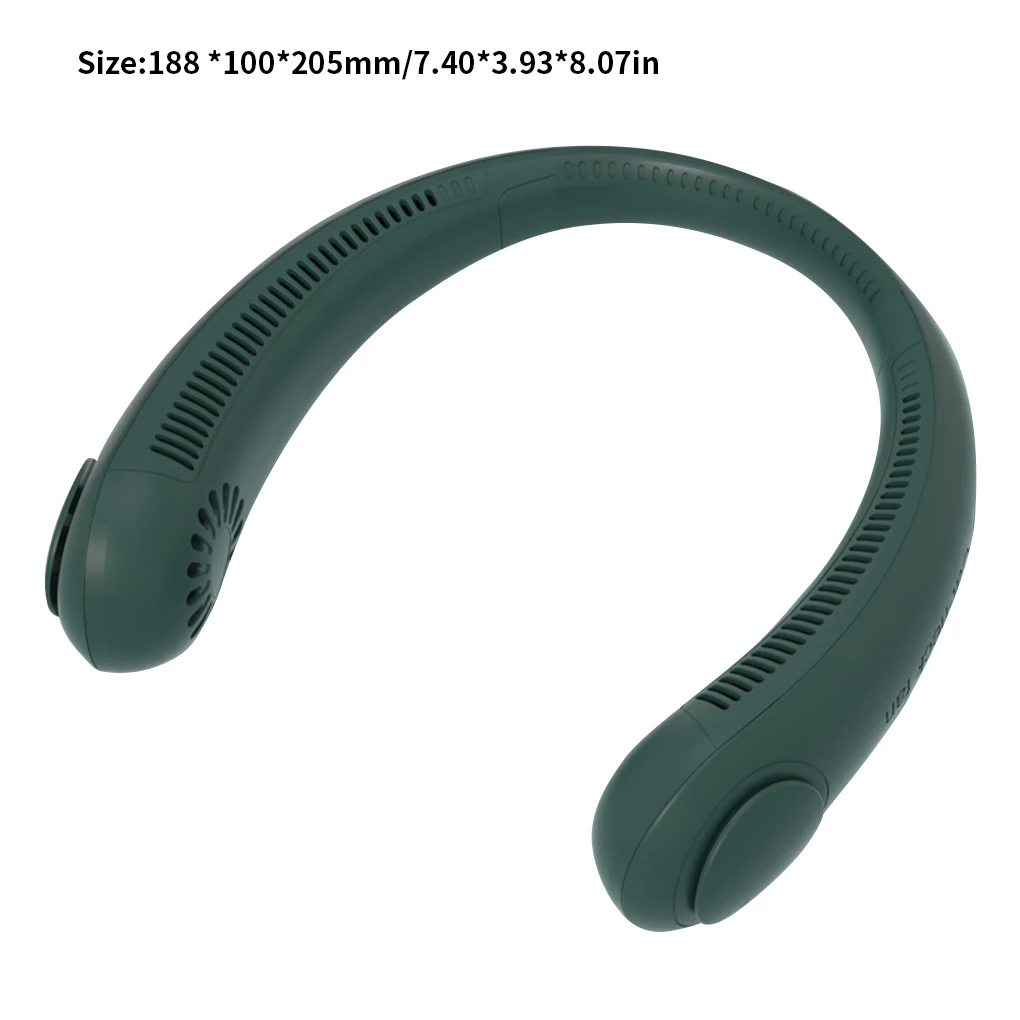 

Cooling Fan Adjustable Neck Hanging Fan Rechargeable Leafless Air Cooler Mini Air Conditioning for Home Office Outdoor Sport