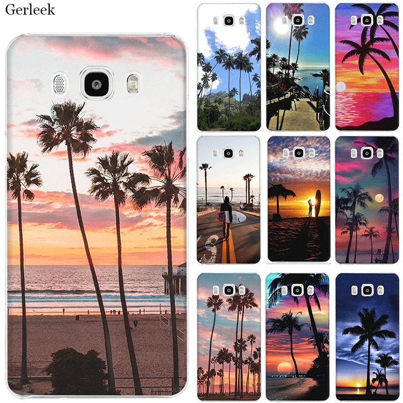 Чехол для мобильного телефона Samsung Galaxy J1 J2 J3 J5 J6 J7 жесткий чехол califoria Trees пляжные