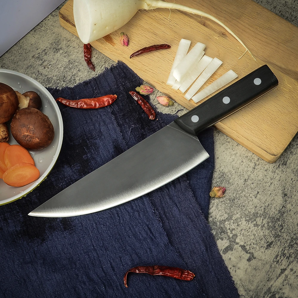 Поварской нож Qing 8 дюймов японский кухонный резец кованая резка мяса для убоя