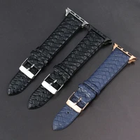 genuine leather watch band for apple watch 38mm 40mm 42mm 44mm braided pattern pu leather strap for iwatch series 5 4321
