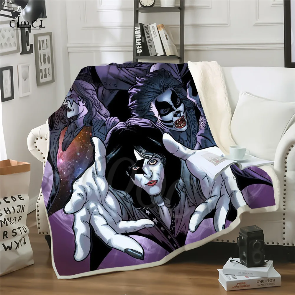 Тяжелое металлическое одеяло для поцелуев теплое плюшевое 3D принт Demon KISS