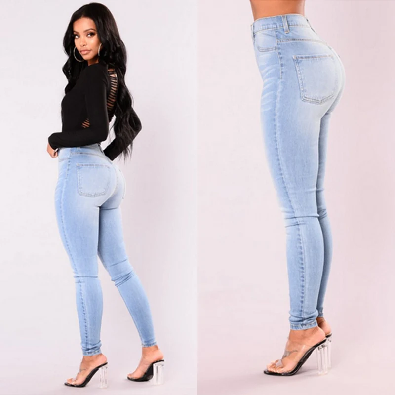 

Newest Arrivals Fashion Hot Women Lady Denim Skinny Pants High Waist Stretch Jeans Slim Pencil Jeans Women Casual Jeans