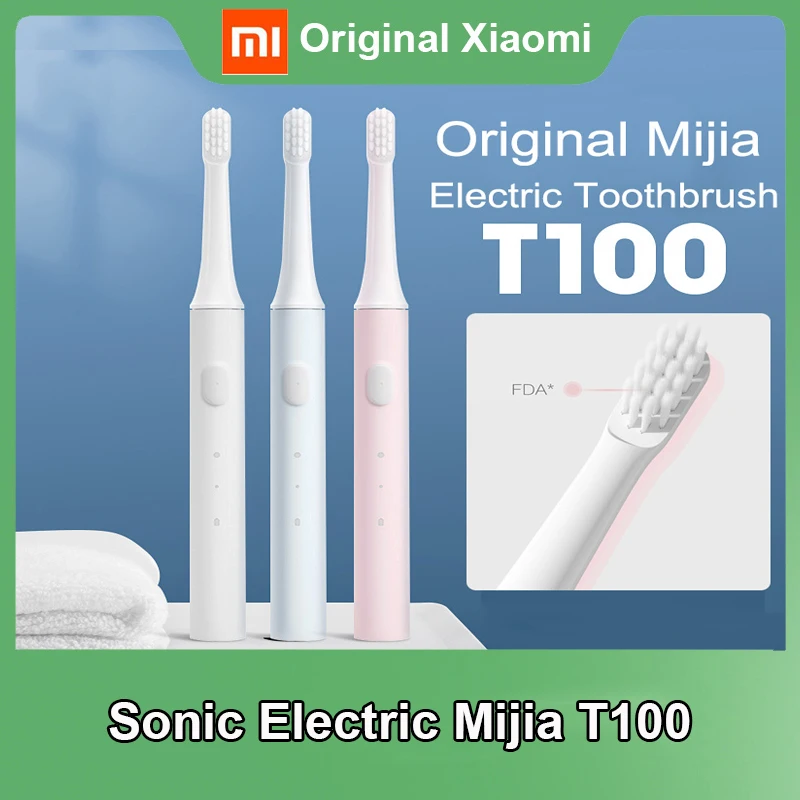  Xiaomi Mijia T100 Mi, 46 г, 2 скорости, звуковая зубная щетка Xiaomi, отбеливание, уход за полостью рта, напоминание о зоне полости рта  