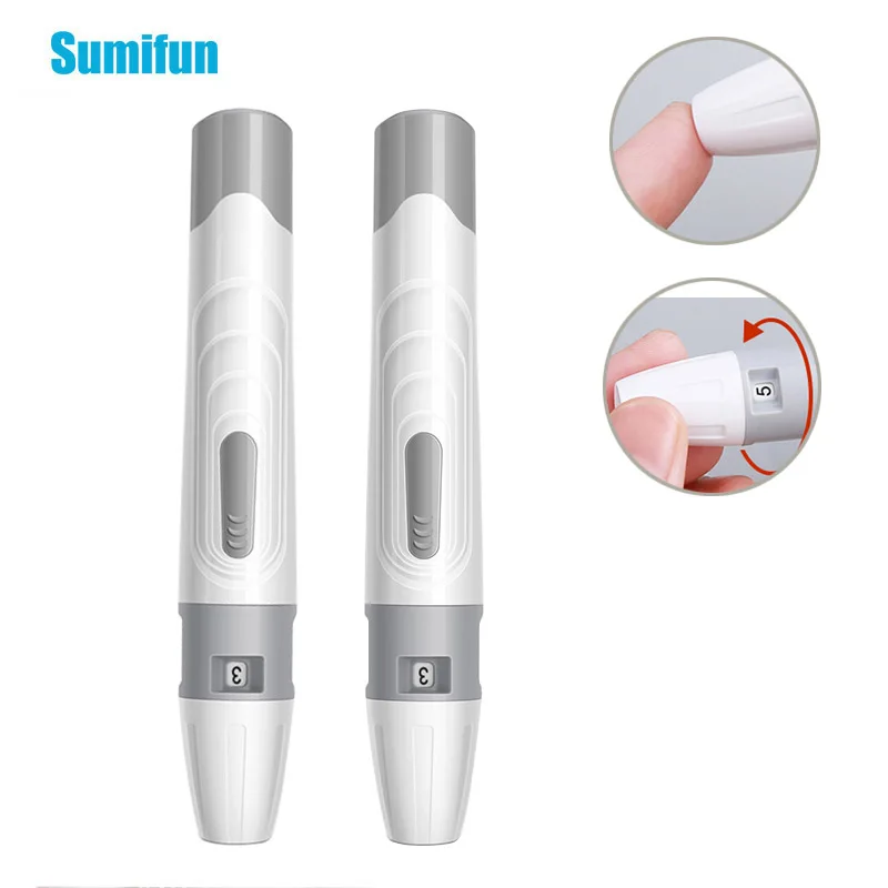 

Medical Painless Lancet Pen Lancing Device For Diabetic Blood Collect 5 Adjustable Depth Blood Sampling Glucose Test Pen