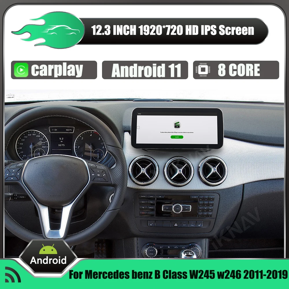 

256g Android 11 автомобильный радиоприемник для Mercedes benz B Class W245 w246 2011-2019 12,3 дюймов стерео мультимедийный плеер GPS навигация