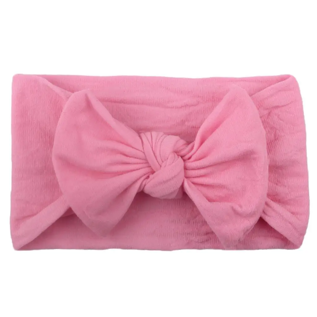 

Ins Solid Baby Girl Turban Headband Soft Nylon Headwraps Bow Knot Headbands Stretchy Hair Bands Children Fashion Hair Accessorie