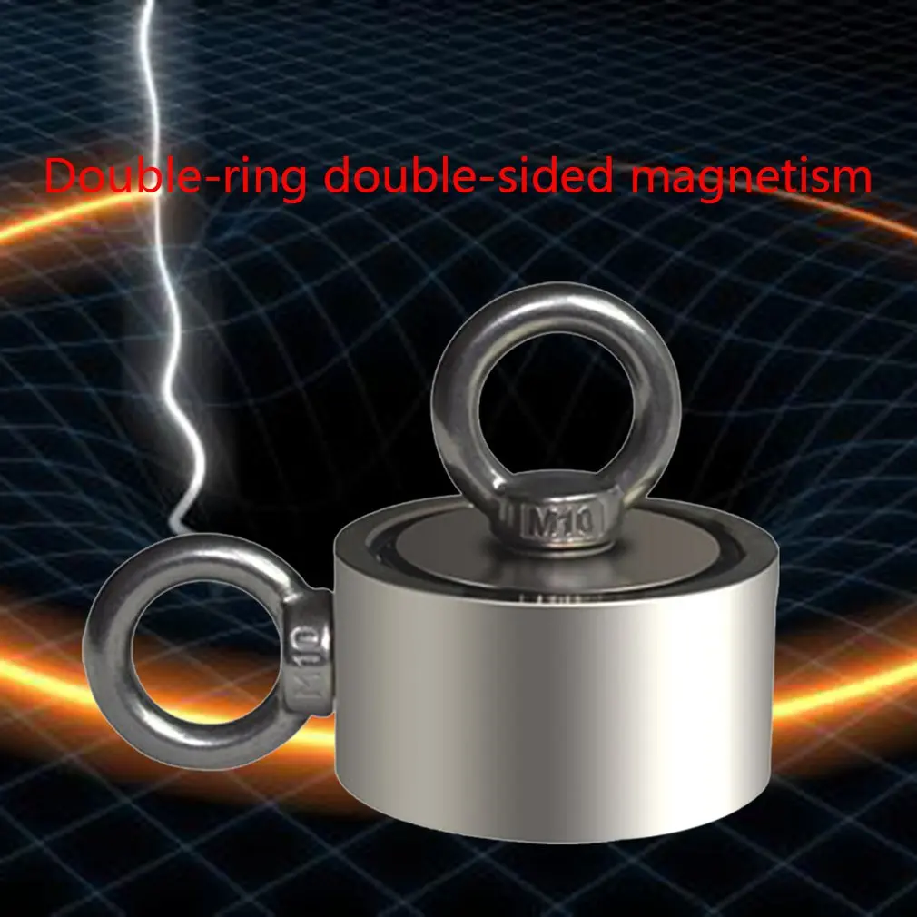 Сильный неодимовый магнит двухсторонний поисковый магнитный крючок супер
