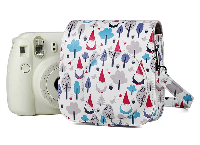 Новый чехол для камеры Fujifilm Instax Mini сумка из искусственной кожи с плечевым ремнем 9