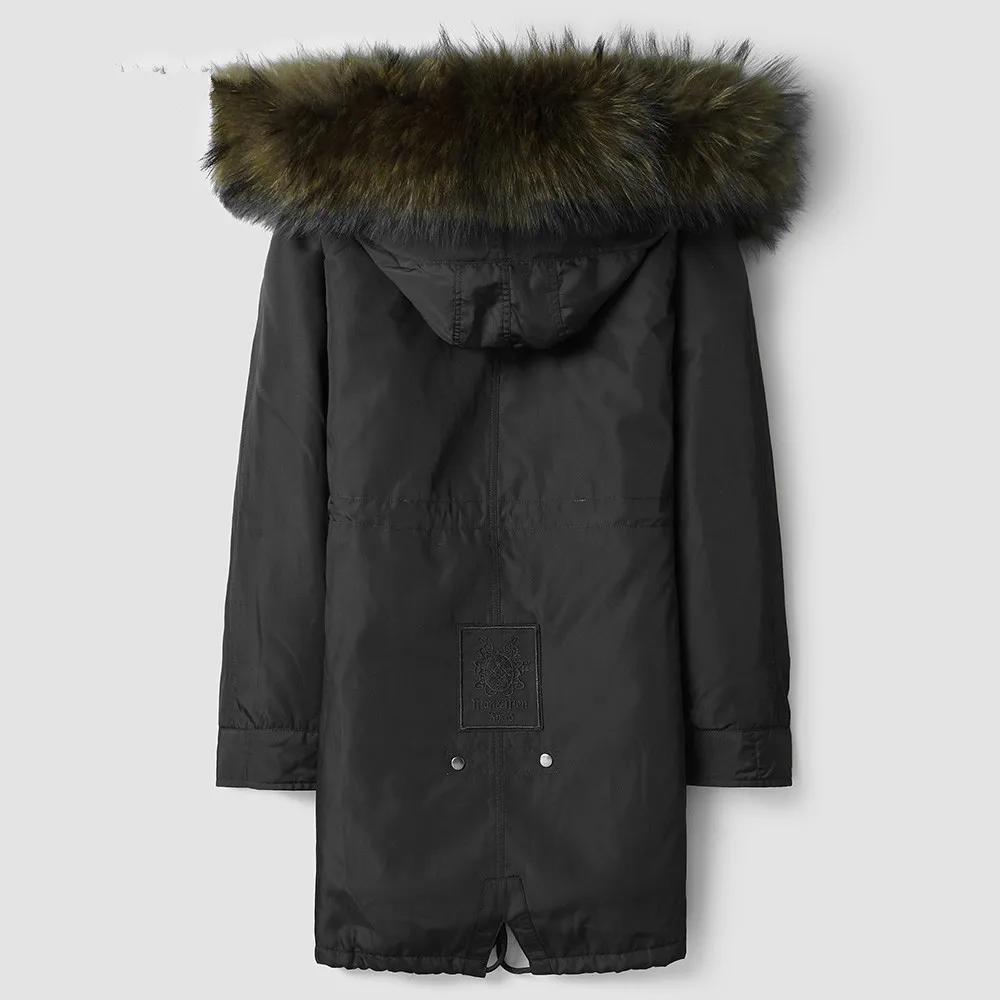 

Coat Winter Jacket Real Raccoon Fur Parka Men Clothes Warm Jackets Plus Size 4xl Manteau F-RK501-12221 MY1826