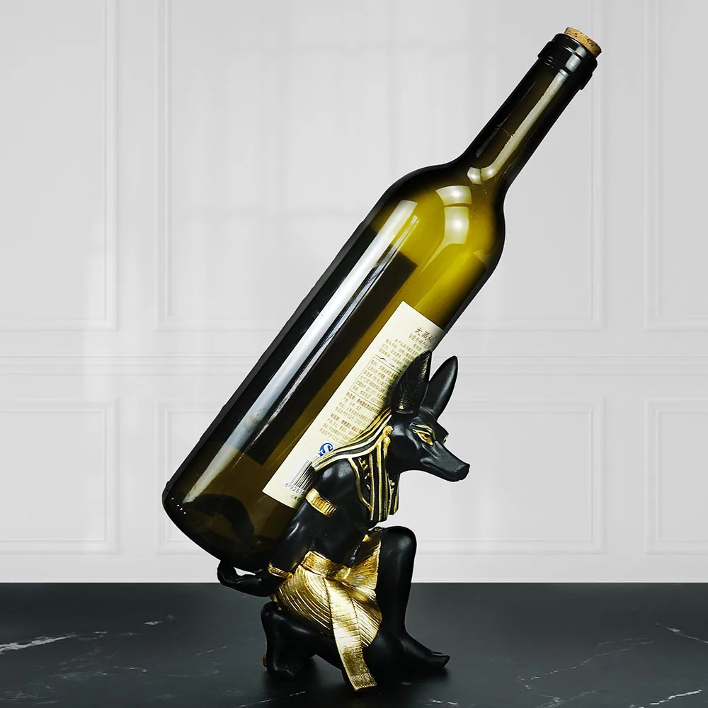 

Resin Anubis God Portable Bottles Modern Egyptian Figurines Miniature Animal Statues Home Desk Room Bedroom Decor Sculpture