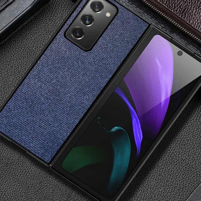 for Samsung Z Fold2 Mobile Phone Case Fabric Protective Cover Full Grooved Skin | Мобильные телефоны и аксессуары