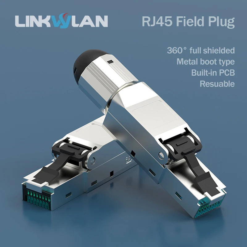 Blindado Conector Terminal Rápido Cabos de Instalação Sólidos Design Premium Rj45 Toolless Cat7 6a Cat6 22 23awg