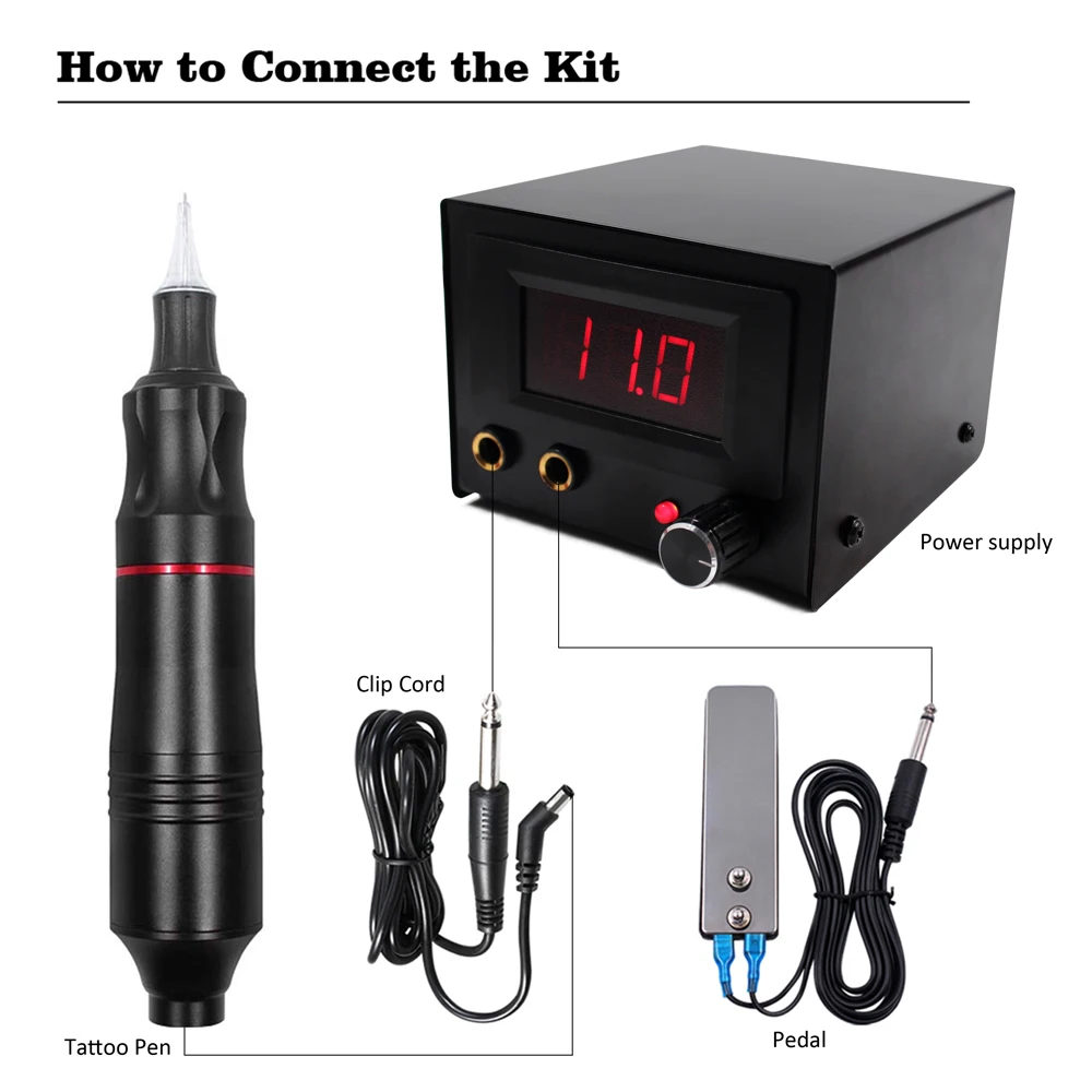 Машина для перманентного макияжа тату ротационная ручка источник питания