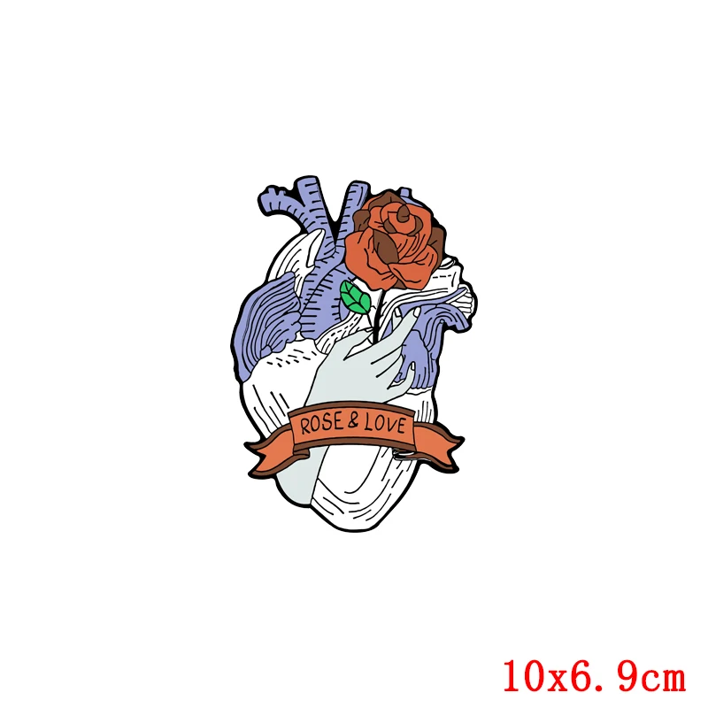 Термонаклейки на одежду с изображением сердца Ван Гога самодельные