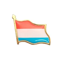 electroplated gold luxembourg flag brooch enamel pins badge backpackhatcollarschool bagtie clips decoration accessories