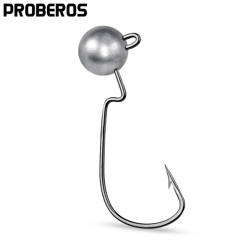 

5 шт. офсетных крючков PROBEROS 3. Искусственная мощность 7 г 10 г колючий хвостовик крючок для приманки червя крючок с колючей широкий крючок для р...