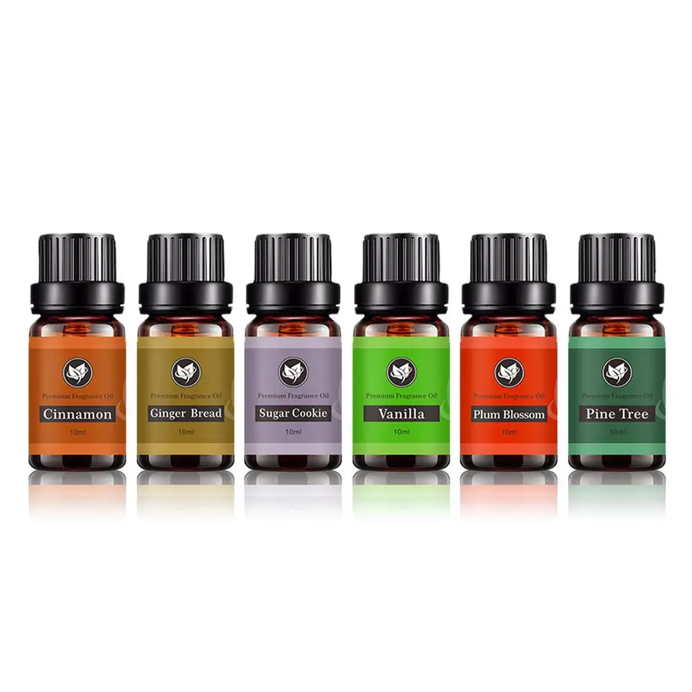 

6 PCS Christmas Aromatherapy Oil Set Winter Aromatherapy Essential Oil Natural Ingredients Contains No Additives (10 Ml)
