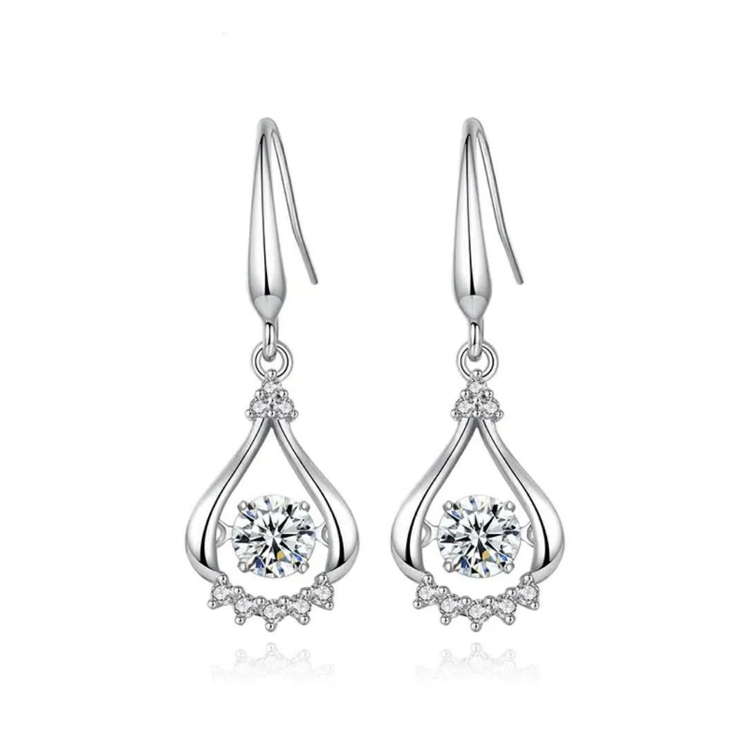 

100% S925 Silver Drop Earrings Women Aros Mujer Oreja Diamond Jewellry Gemstone Bizuteria Silver 925 Jewelry Diamond Orecchini