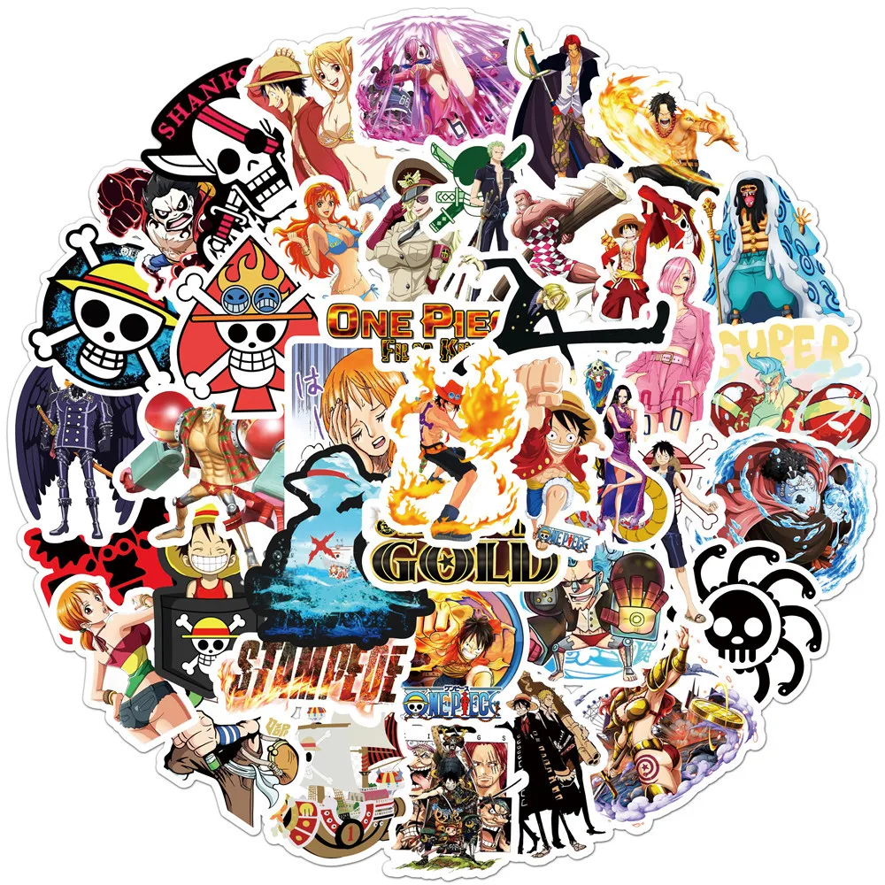 

50 Pieces of New One Piece Graffiti Stickers Suitcase Laptop Car Phone Waterproof Stickers for Children's Gifts