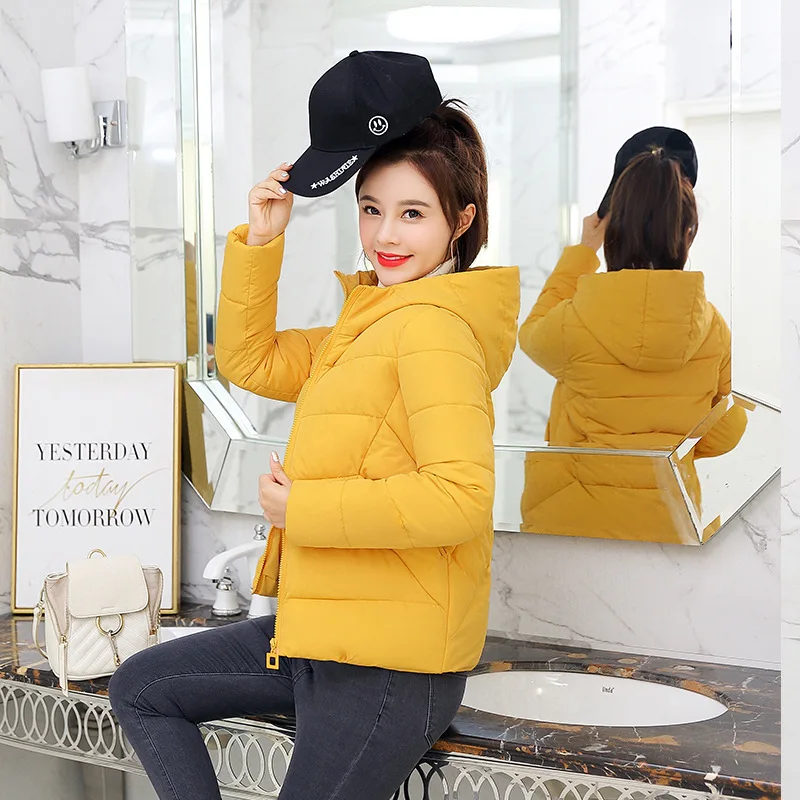 Теплая стеганая куртка зимние парки для женщин плотное пальто женские хлопковые
